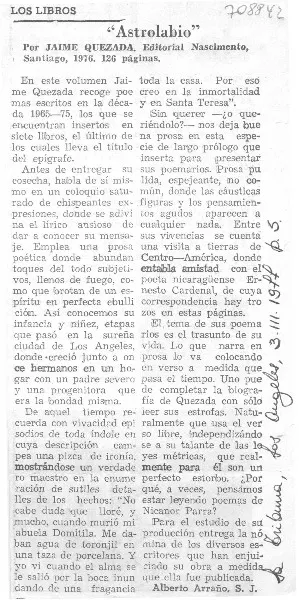 Astrolabio  [artículo] Alberto Arraño, S.J.
