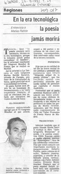 En la era tecnológica la poesía jamás morirá.  [artículo]