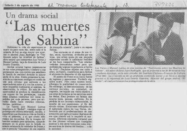 Las Muertes de Sabina.  [artículo]