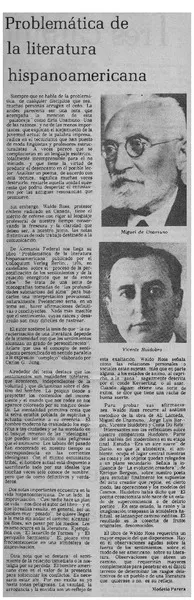 Problemática de la literatura hispanoamericana  [artículo] Modesto Parera.