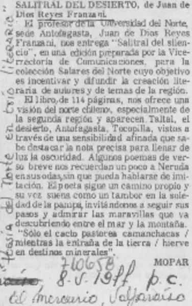 Salitral del desierto.  [artículo]