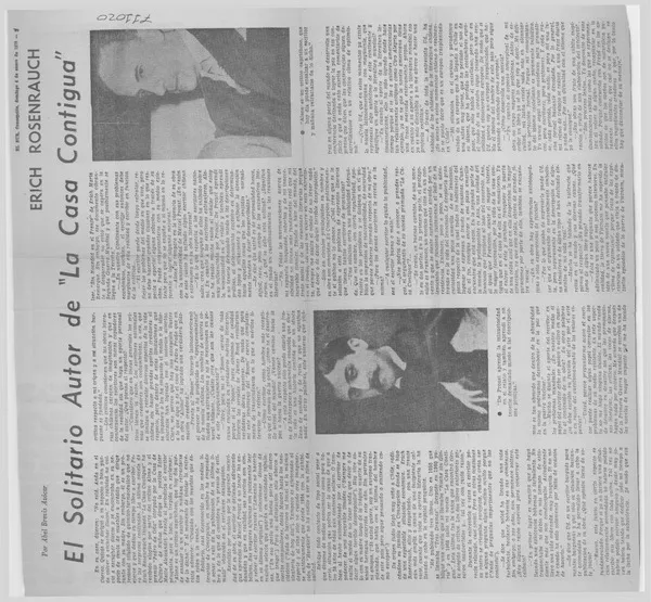 El solitario autor de La casa contigua [entrevista] [artículo] Abel Brevis Azócar.