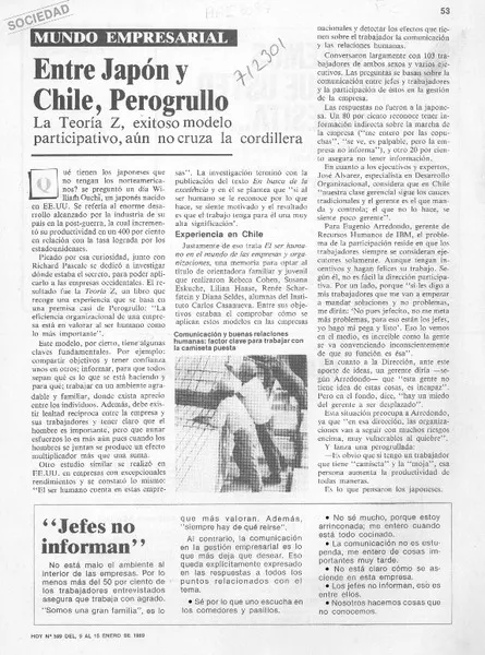 Entre Japón y Chile, perogrullo.  [artículo]