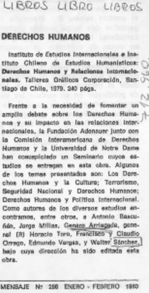 Derechos Humanos.  [artículo]