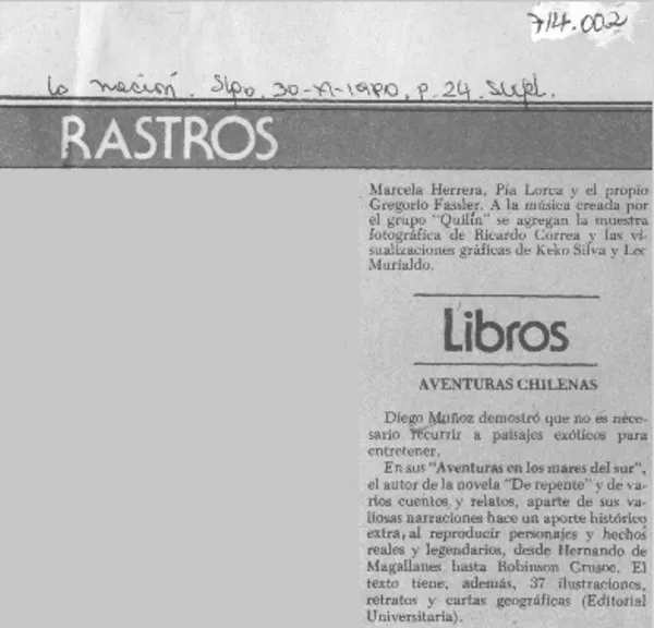 Aventuras Chilenas.  [artículo]