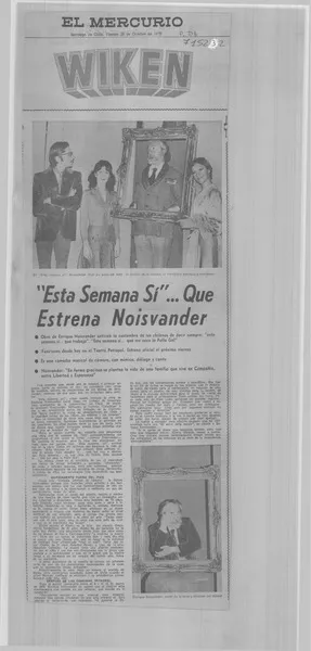 Esta semana sí" -- que estrena Noisvander.  [artículo]