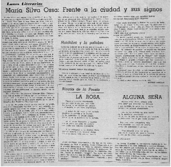 María Silva Ossa: frente a la ciudad y los signos  [artículo] Suetonio.