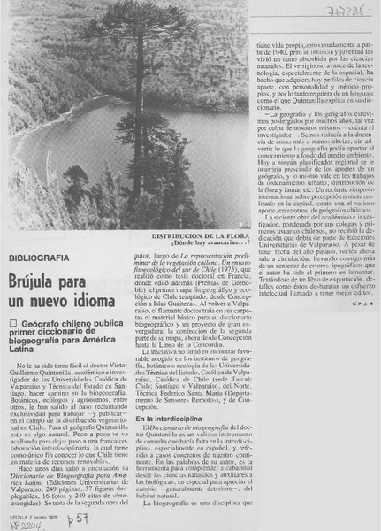 Brújula para un nuevo idioma  [artículo] S.P.J.