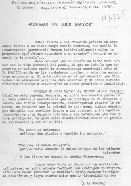 Poemas en gris mayor  [artículo] Catalina Iglesias Kalcina.