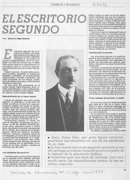 El Escritorio segundo.  [artículo]
