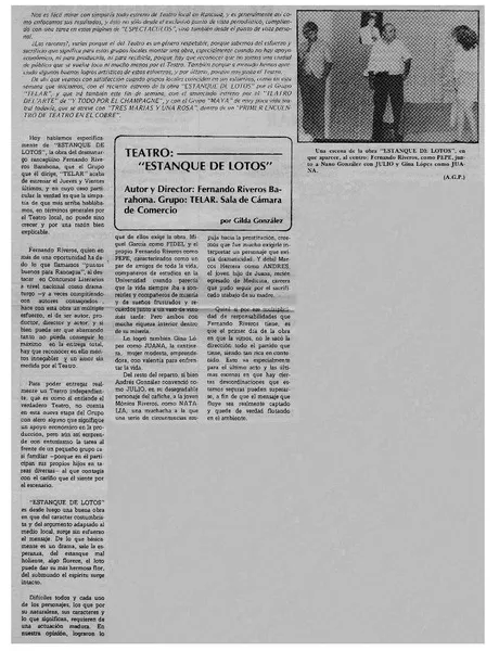 "Estanque de lotos"  [artículo] Gilda González.