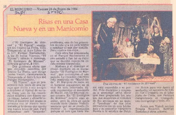 Risas en una casa nueva y un manicomio.  [artículo]