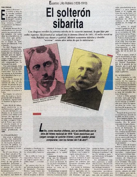 El solterón sibarita  [artículo] Pablo Portales.