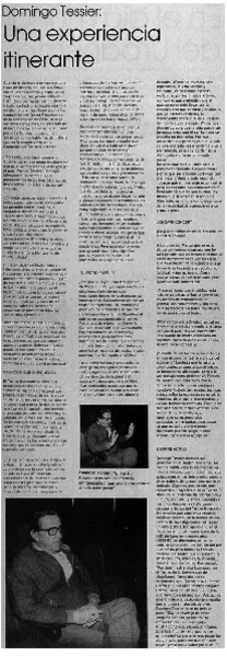 Una experiencia itinerante : [entrevista] [artículo] A.M.