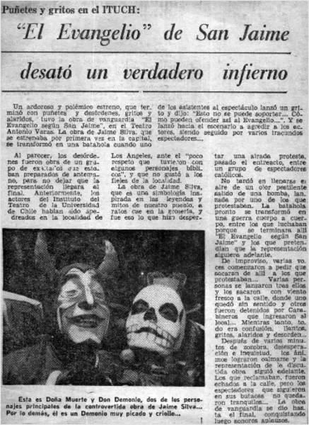 El evangelio" de san Jaime desató un verdadero infierno.  [artículo]