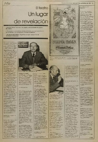 El teatro, un lugar de revelación: [entrevista] [artículo] A. Maack.