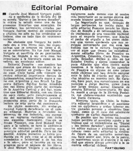 Editorial Pomaire  [artículo] Partiquino.
