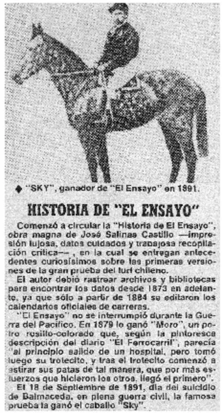 Historia de "El Ensayo".  [artículo]