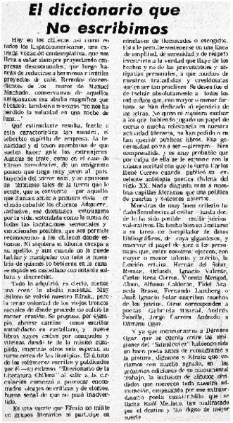 El diccionario que no escribimos  [artículo] Hugo Goldsack.