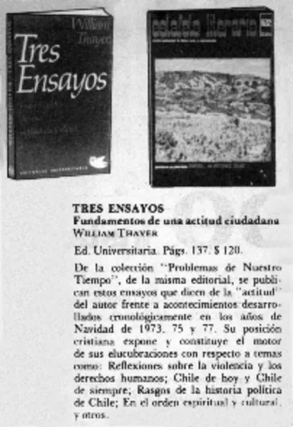 Tres ensayos.  [artículo]