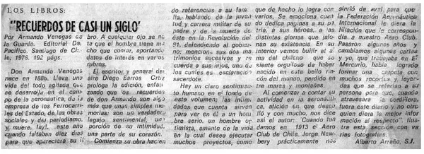 Recuerdos de casi un siglo  [artículo] Alberto Arraño.