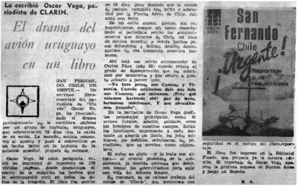 El drama del avión uruguayo en un libro  [artículo] R. A.