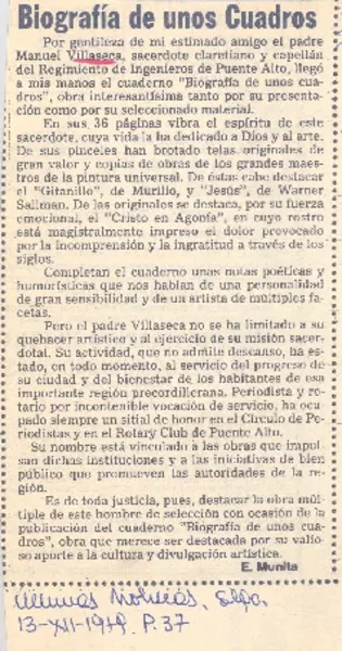 Biografía de unos cuadros  [artículo] E. Munita.
