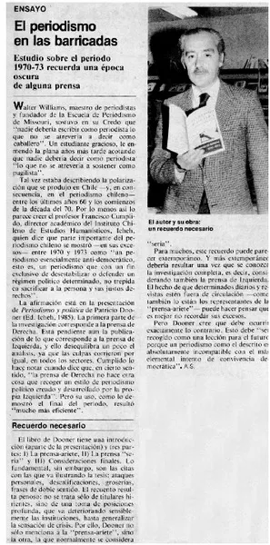 El periodismo en las barricadas  [artículo] A.S.