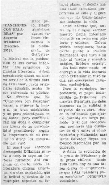 Canciones con palabras  [artículo] Virginia Vidal.