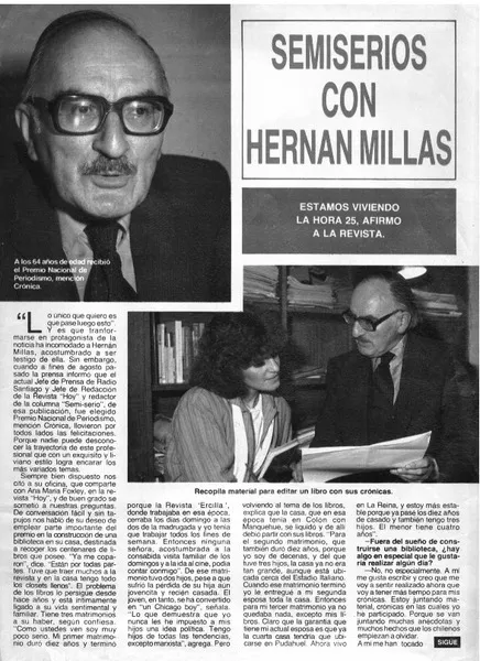 Semiserios con Hernán Millas: [entrevista] [artículo] Vicky Viteri.