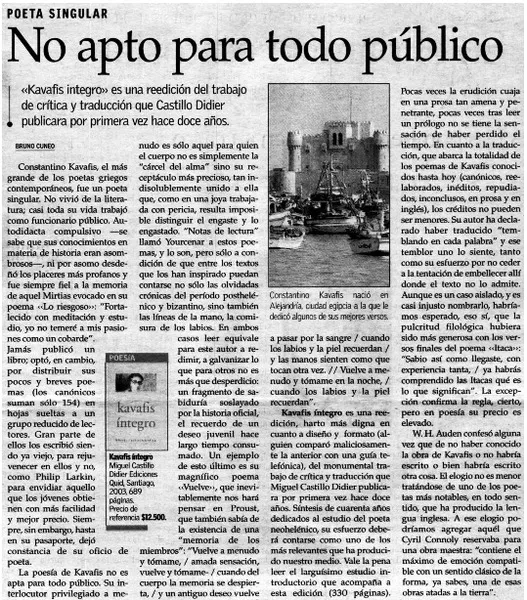 Con Carlos León, el Hombre de Playa Ancha  [artículo] Ruth Eliana Merino.