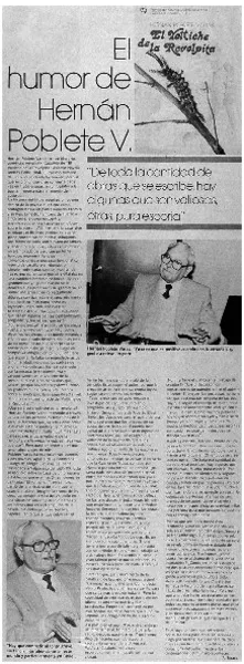 El humor de Hernán Poblete V.  [artículo] A. Maack.