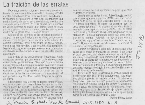 La traición de las erratas  [artículo] Marino Muñoz Lagos.