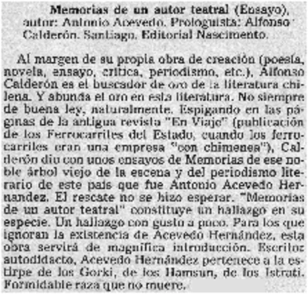Memorias de un autor teatral  [artículo] Filebo.
