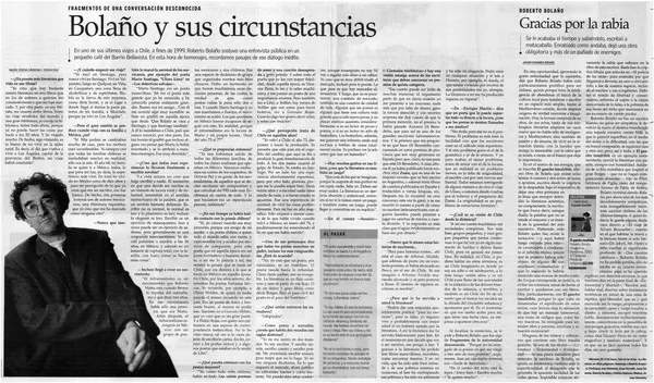 Bolaño y sus circunstancias: [entrevistas] [artículo] María Teresa Cárdenas <y> Erwin Díaz.
