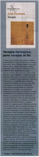 Terapia farragosa, pero terapia al fin  [artículo]