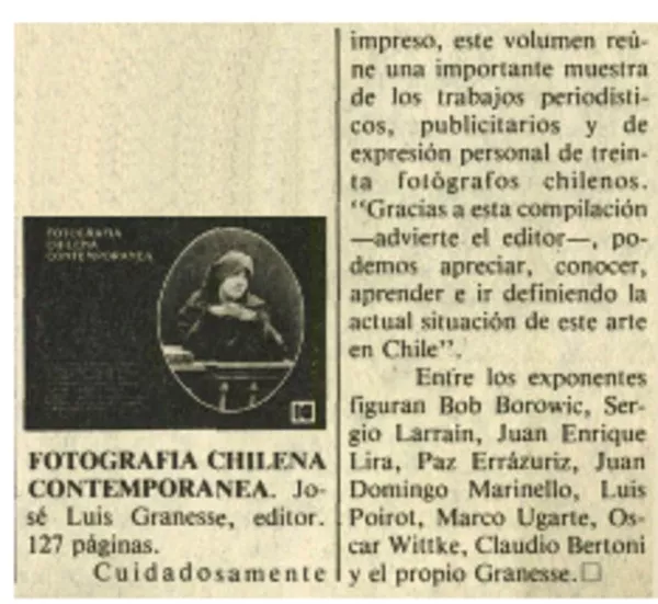 Fotografía chilena contemporánea  [artículo]