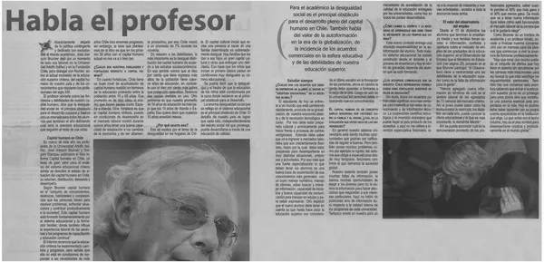 Los desafíos de la educación superior según Brunner : [entrevistas] [artículo]