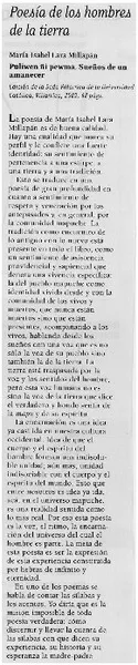 Poesía de los hombres de la tierra  [artículo] Fidel Sepúlveda Llanos.
