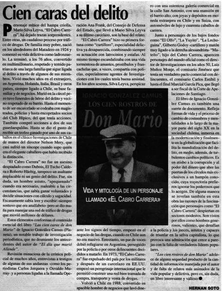 Cien caras del delito  [artículo] Hernán Soto.