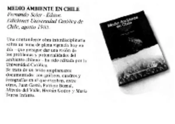 Medio ambiente en Chile  [artículo]