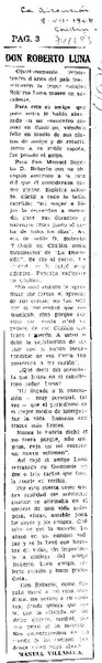 Don Roberto Luna  [artículo] Manuel Villaseca.