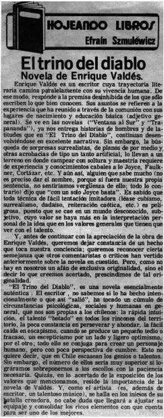 El trino del diablo  [artículo] Efraín Szmulewicz.