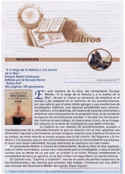 A lo largo de la historia y a lo ancho de la mar"  [artículo] Carlos Martin Fritz.
