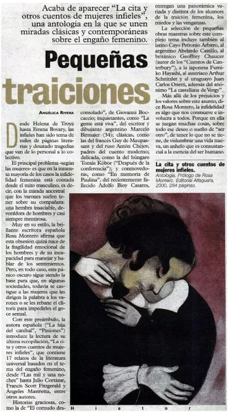 Pequeñas traiciones  [artículo] Angélica Rivera.