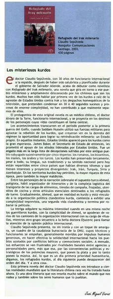Los misterios kurdos  [artículo] José Miguel Varas.