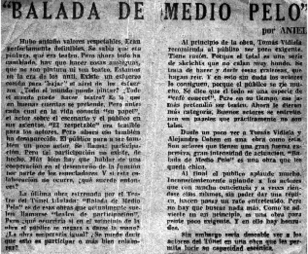 Balada de medio pelo  [artículo] Aniel.