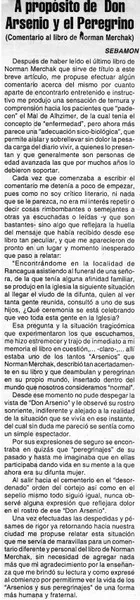A propósito de Don Arsenio y el peregrino  [artículo] Sebamon