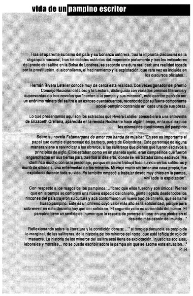 Vida de un pampino escritor  [artículo] P. R.