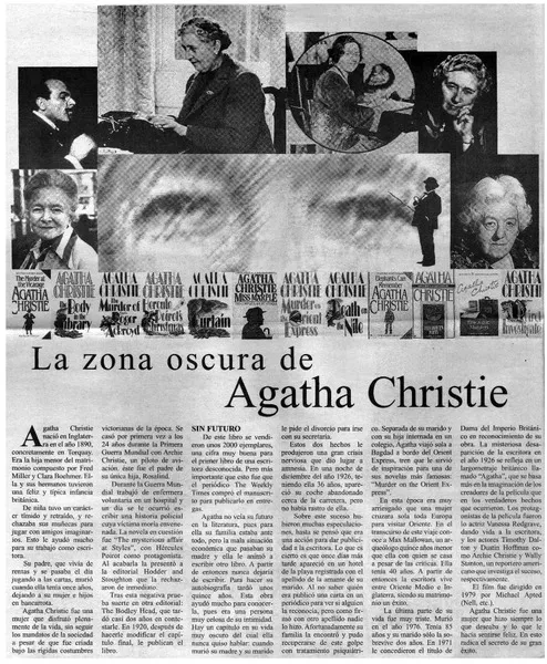 La zona oscura de Agatha Christie  [artículo].